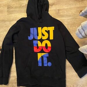Nike Black Hoodie with Vibrant Graphic